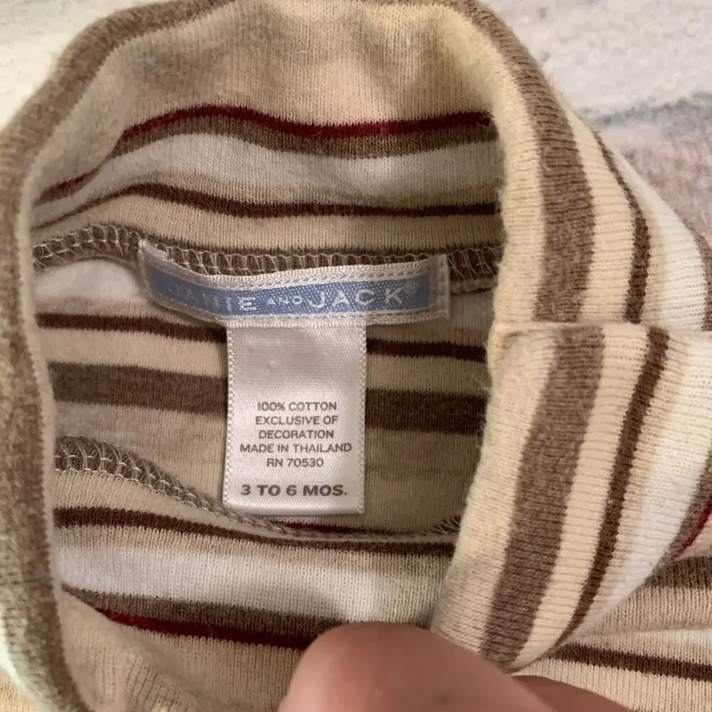 JANIE AND JACK Boy’s 2 Piece Turtleneck Onesie and Corduroy Pants / Size: 3-6 Mo